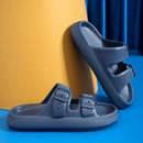 Fashion Buckle Thick Platform Slippers Women Home Soft Sole eva Cloud Slides Sandals Woman 2023 Summer Non Slip Beach Flip Flops